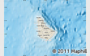 Shaded Relief Map of Barbados, lighten, semi-desaturated, land only