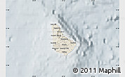 Shaded Relief Map of Barbados, lighten, semi-desaturated