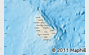 Shaded Relief Map of Barbados, physical outside