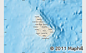 Shaded Relief Map of Barbados, political outside, shaded relief sea