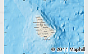 Shaded Relief Map of Barbados, political shades outside