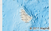 Shaded Relief Map of Barbados, political shades outside, shaded relief sea