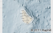 Shaded Relief Map of Barbados, semi-desaturated