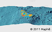Political Panoramic Map of Barbados, single color outside, satellite sea