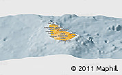 Political Shades Panoramic Map of Barbados, semi-desaturated