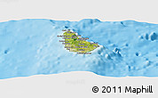 Satellite Panoramic Map of Barbados, physical outside
