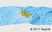 Satellite Panoramic Map of Barbados, political outside
