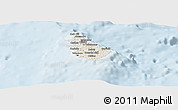 Shaded Relief Panoramic Map of Barbados, lighten