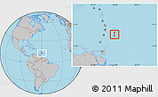 Gray Location Map of Saint Andrew, within the entire country