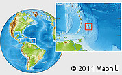 Physical Location Map of Saint Andrew, highlighted country, within the entire country