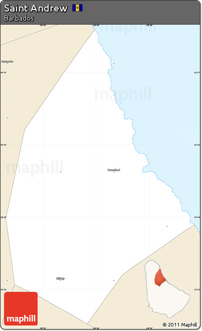Classic Style Simple Map of Saint Andrew