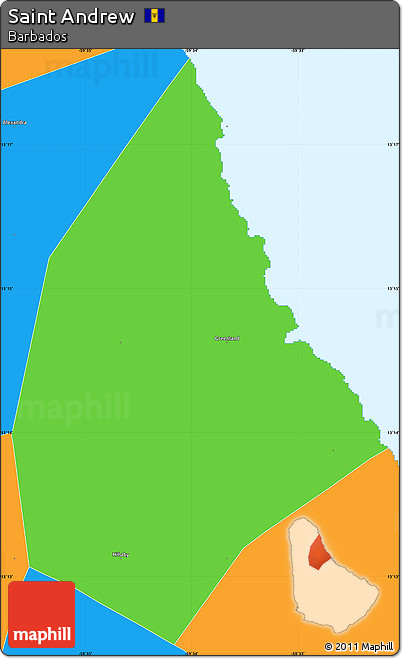 Political Simple Map of Saint Andrew