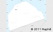 Silver Style Simple Map of Saint Lucy