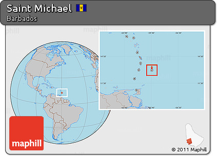 Gray Location Map of Saint Michael