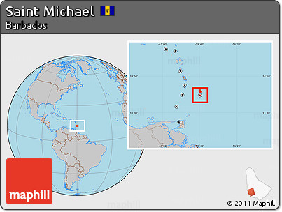 Gray Location Map of Saint Michael