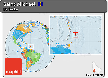 Political Location Map of Saint Michael