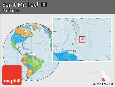 Political Location Map of Saint Michael