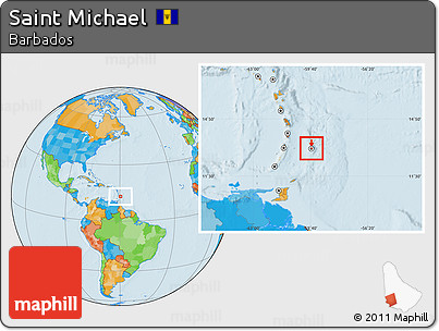 Political Location Map of Saint Michael