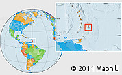 Political Location Map of Saint Michael, highlighted country, within the entire country