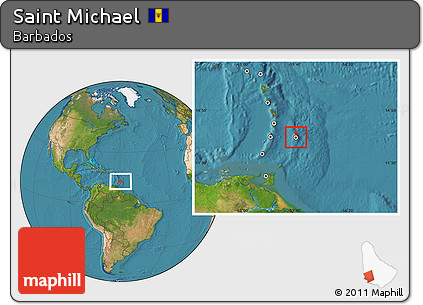 Satellite Location Map of Saint Michael
