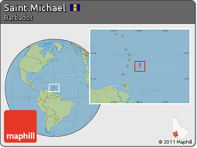 Savanna Style Location Map of Saint Michael