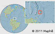 Savanna Style Location Map of Saint Michael, hill shading