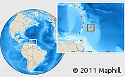 Shaded Relief Location Map of Saint Michael