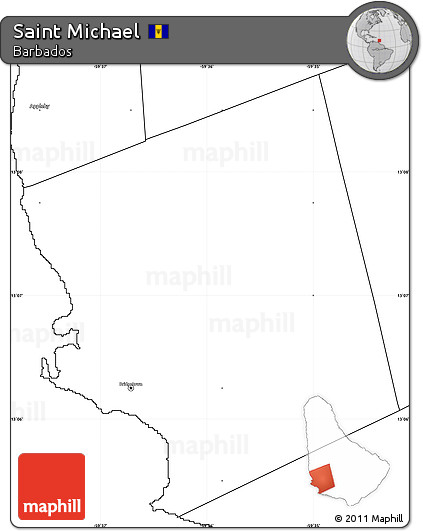 Blank Simple Map of Saint Michael