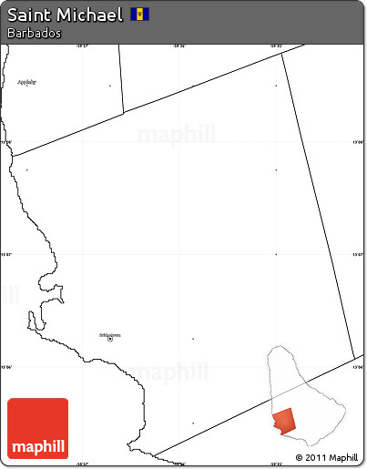 Blank Simple Map of Saint Michael
