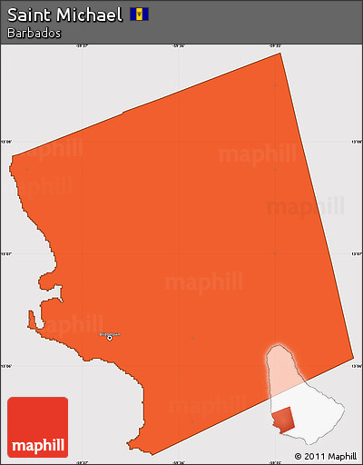 Political Simple Map of Saint Michael, cropped outside