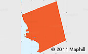 Political Simple Map of Saint Michael, single color outside