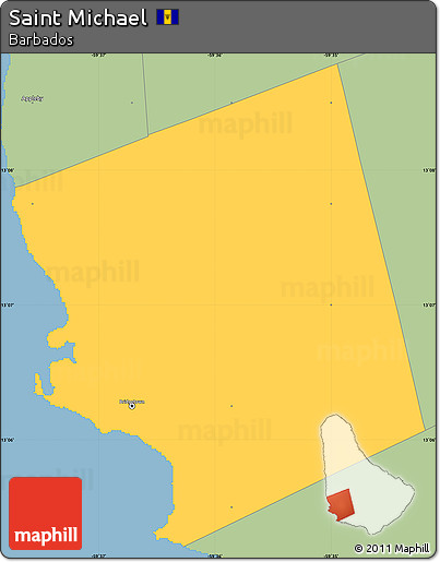 Savanna Style Simple Map of Saint Michael