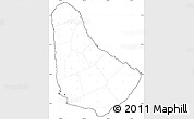 Blank Simple Map of Barbados, cropped outside, no labels