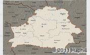 Shaded Relief 3D Map of Belarus, darken