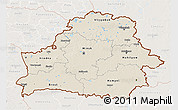 Shaded Relief 3D Map of Belarus, lighten
