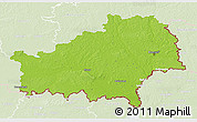 Physical 3D Map of Homyel', lighten