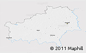Silver Style 3D Map of Homyel', single color outside