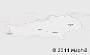 Silver Style Panoramic Map of Homyel', single color outside