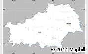 Gray Simple Map of Homyel', single color outside