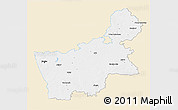 Classic Style 3D Map of Hrodna, single color outside