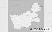 Gray 3D Map of Hrodna, single color outside