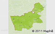 Physical 3D Map of Hrodna, lighten