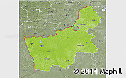 Physical 3D Map of Hrodna, semi-desaturated