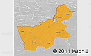 Political 3D Map of Hrodna, lighten, desaturated