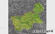 Satellite 3D Map of Hrodna, desaturated