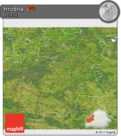 Satellite 3D Map of Hrodna