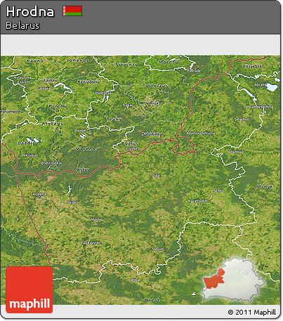 Satellite 3D Map of Hrodna