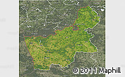 Satellite 3D Map of Hrodna, semi-desaturated