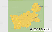 Savanna Style 3D Map of Hrodna, single color outside