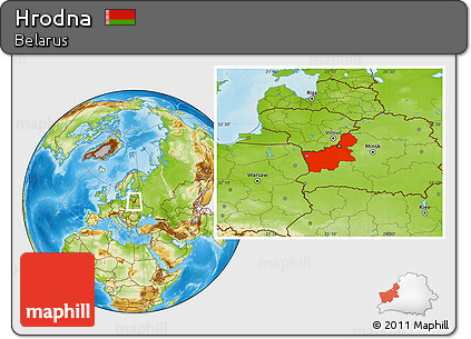 Physical Location Map of Hrodna